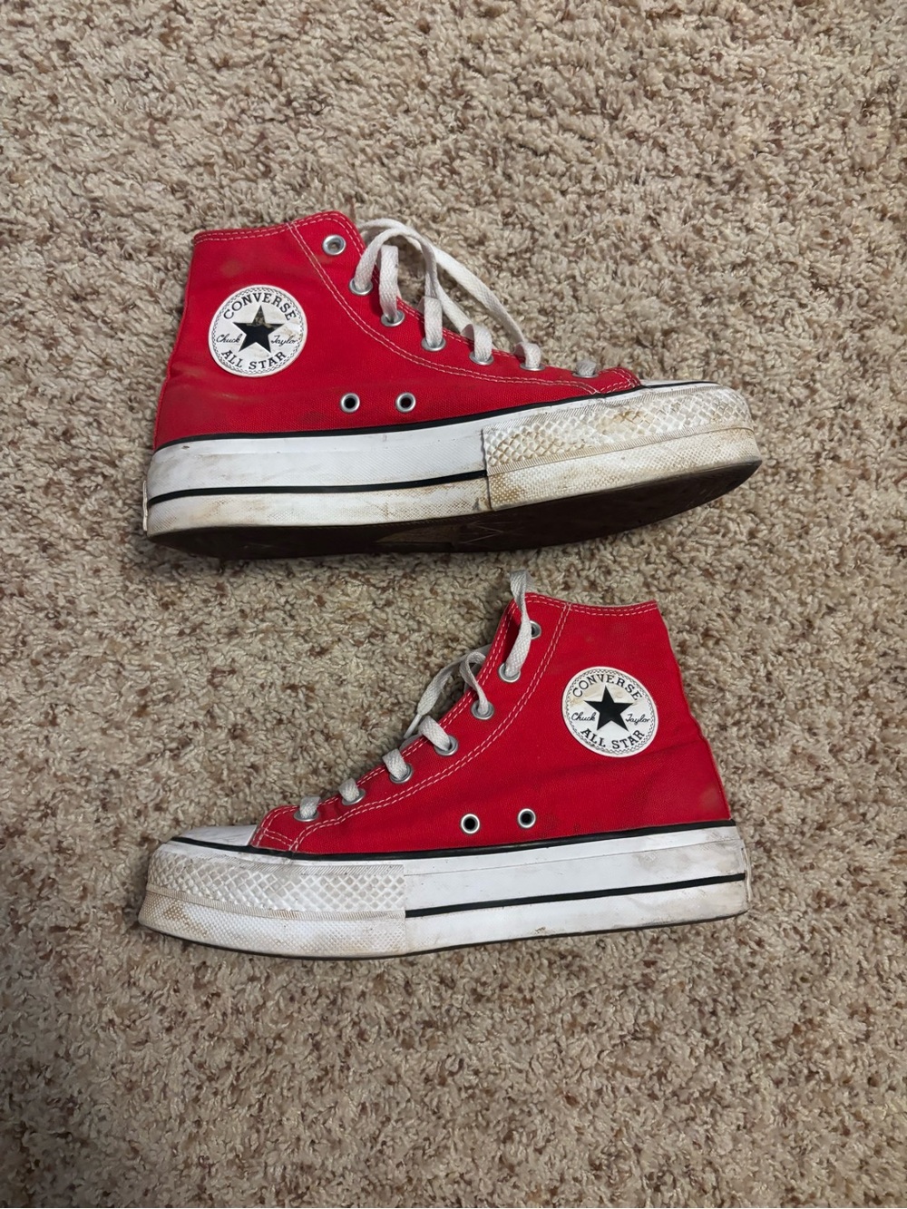 Red Converse High Tops